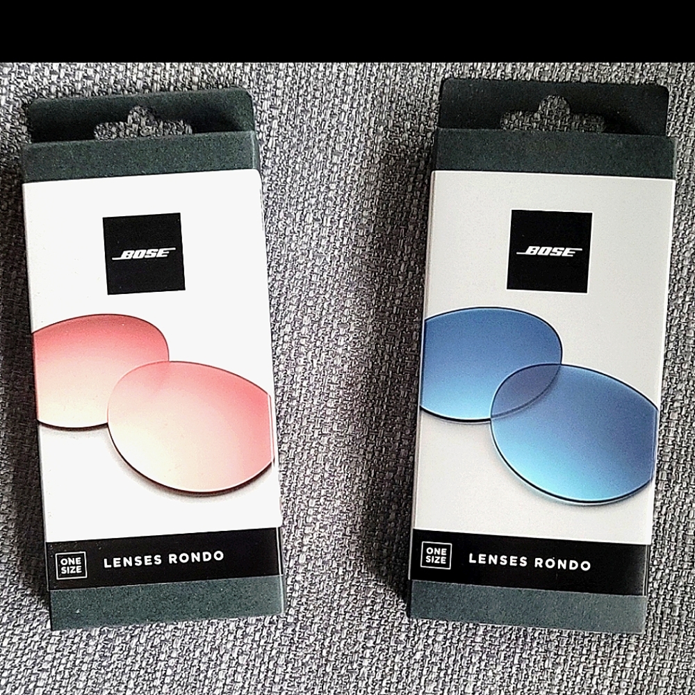 Bose alto lenses pink rose gold and blue